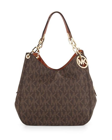 michael michael kors fulton large tote bag brown|brown suede Michael Kors handbags.